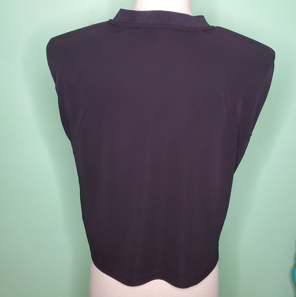 Studio Badgley Mischka V Neck Sleeveless Blouse - Picture 3 of 5